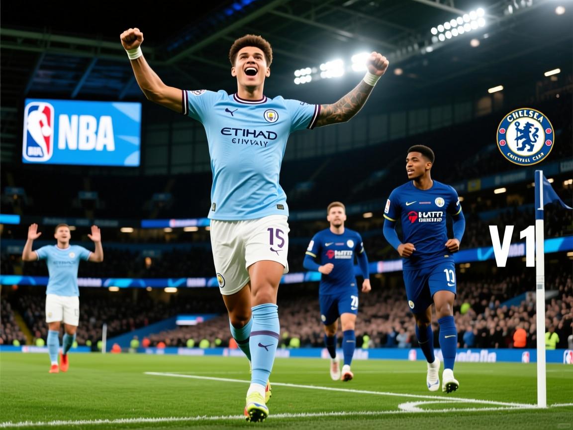 组图:英超曼城1-1切尔西恩佐读秒绝平庆祝 第1张