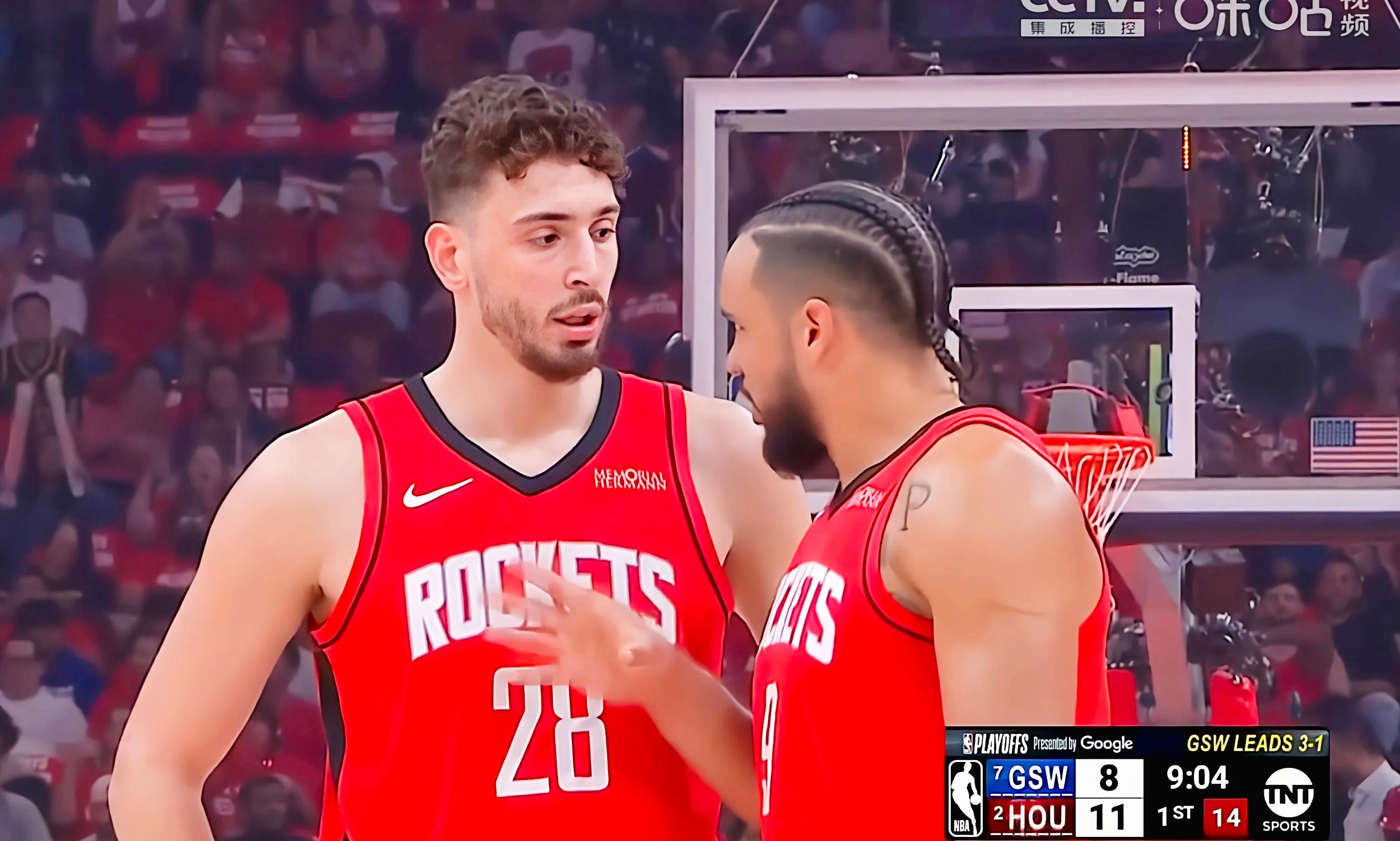 NBA季后赛火箭战胜湖人，将比分扳平